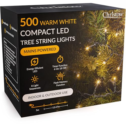 Christow 500 LED tree lights, warm white