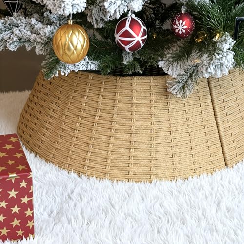 Wicker-style collapsible tree skirt