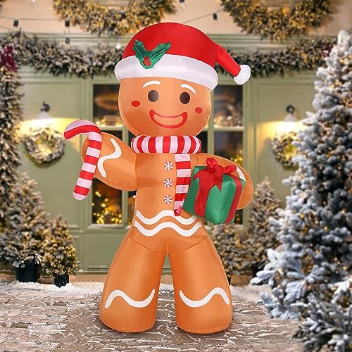8ft gingerbread man inflatable